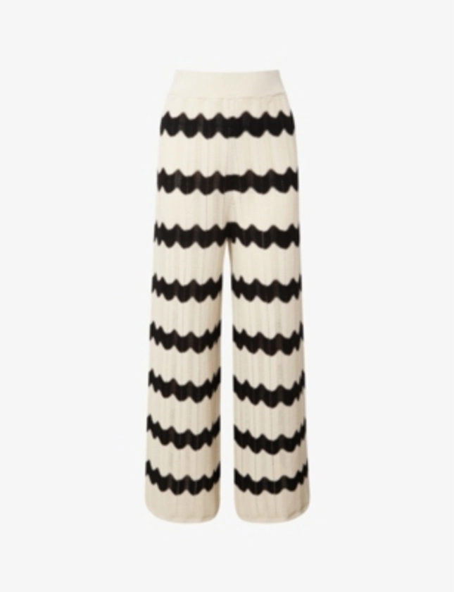 Keily striped knitted trousers