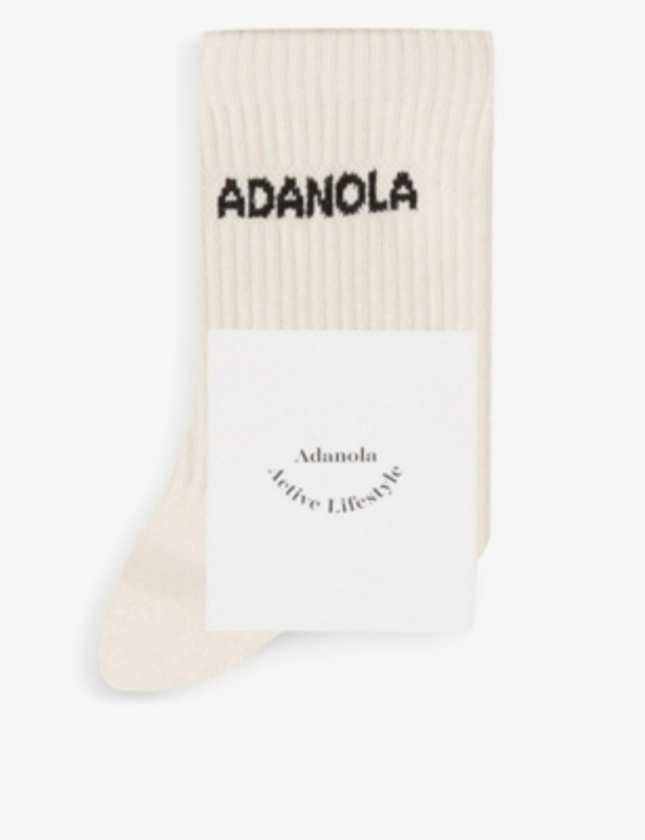 ADANOLA - Logo-print ribbed cotton-blend socks | Selfridges.com