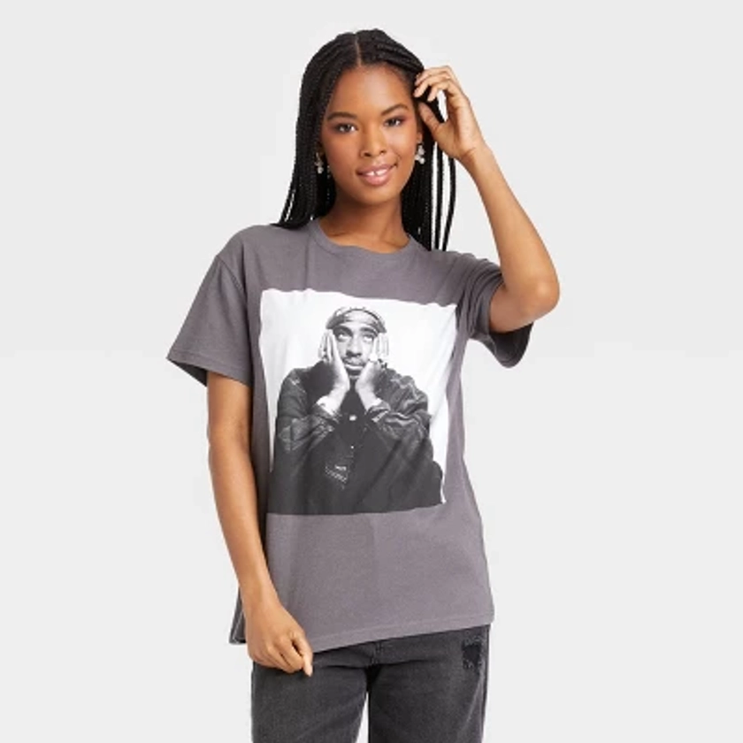 Women's Tupac Short Sleeve Graphic T-Shirt - Black S