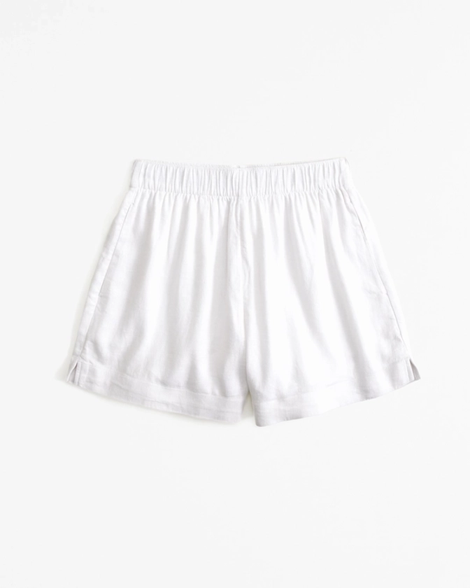 Women's Linen-Blend Pull-On Short | Women's Bottoms | Abercrombie.com