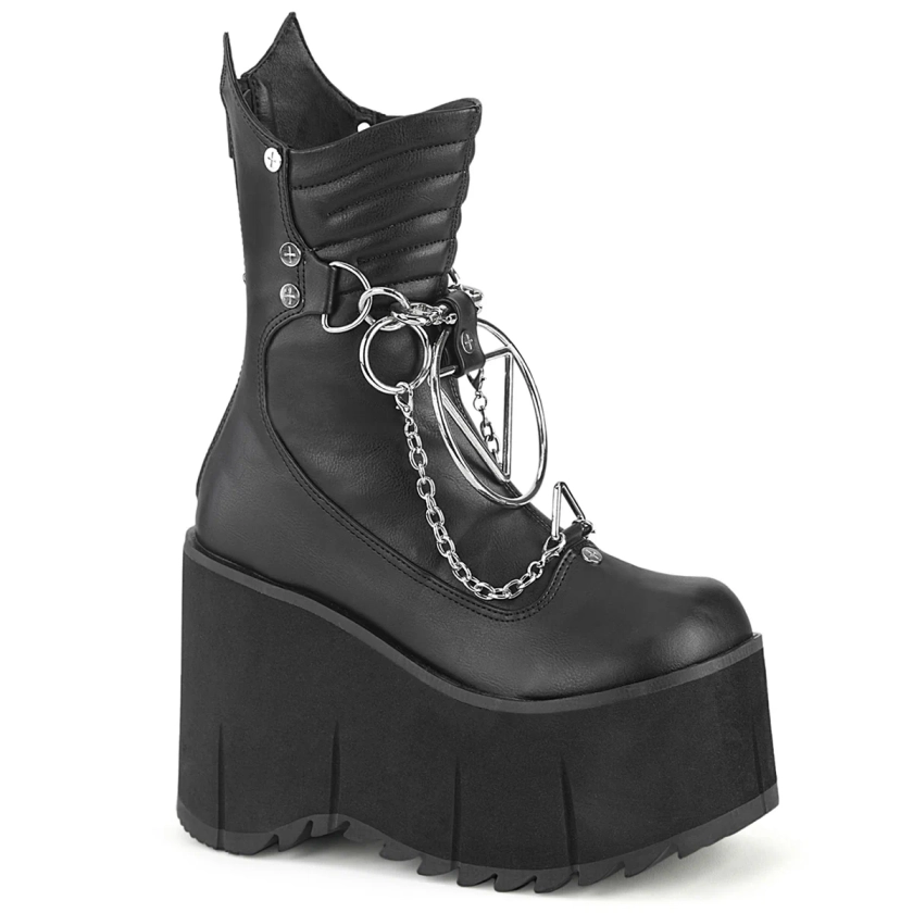 DEMONIA "Kera-130" Boots - Black Vegan Leather