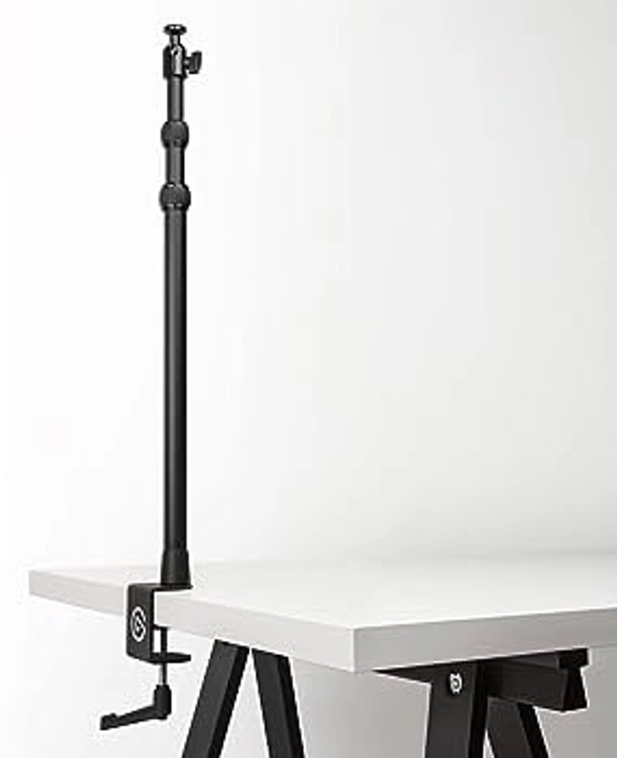 Elgato Multi Mount L - Premium Desk Clamp with Pole extendable up to 125cm/49in and 1/4 inch Thread to Mount Lights, Cameras, and Microphones, perfect for Streaming, Videoconferencing, and Studios