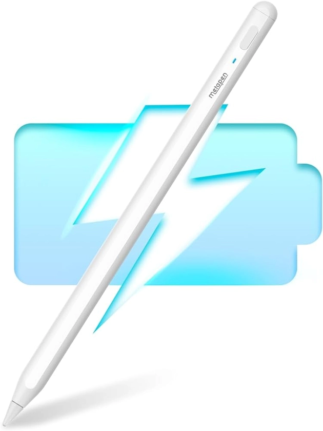 Metapen Stylet A8 pour iPad, Précision au Pixel Près et Faible Latence de Pointe, Idéal pour Prendre des Notes, Dessiner et Signer, Pencil avec iPad 10/9/8/7/6, Pro 3/4/5/6/M4, Air 3/4/5/M2, Mini 5/6