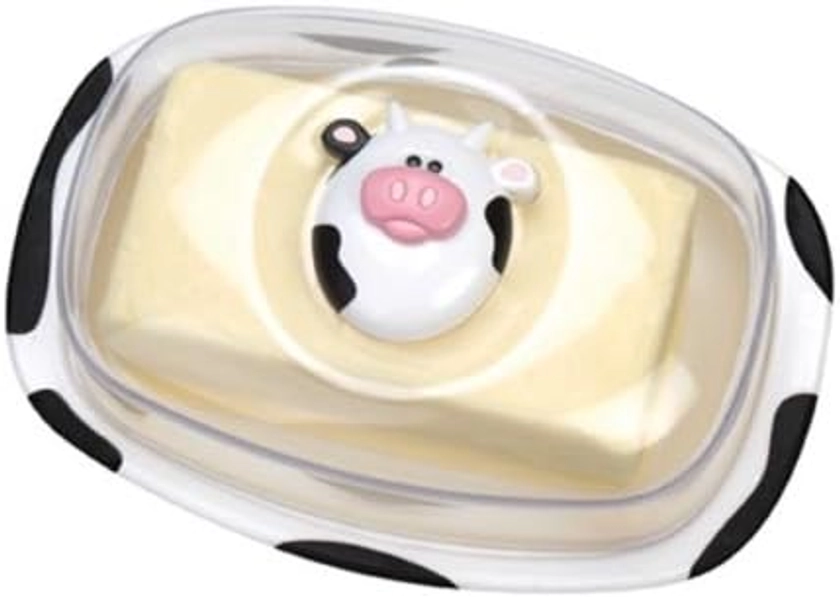 MSC International Moo Butter Dish, White/Black/Pink : Amazon.com.au: Kitchen & Dining