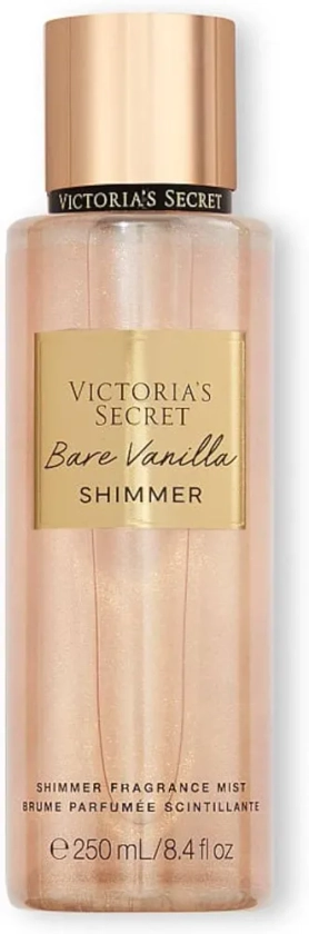 Victoria Secret Acqua Profumata Body Mist Nuove Fraganze Shimmer 250 ML (Bare Vanilla Shimmer, 1 Pezzo)