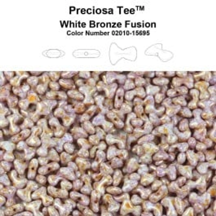 Preciosa Ornela Tee™ 8mm White Bronze Fusion (50 pcs)