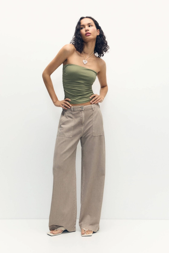 Wide-leg trousers - pull&bear