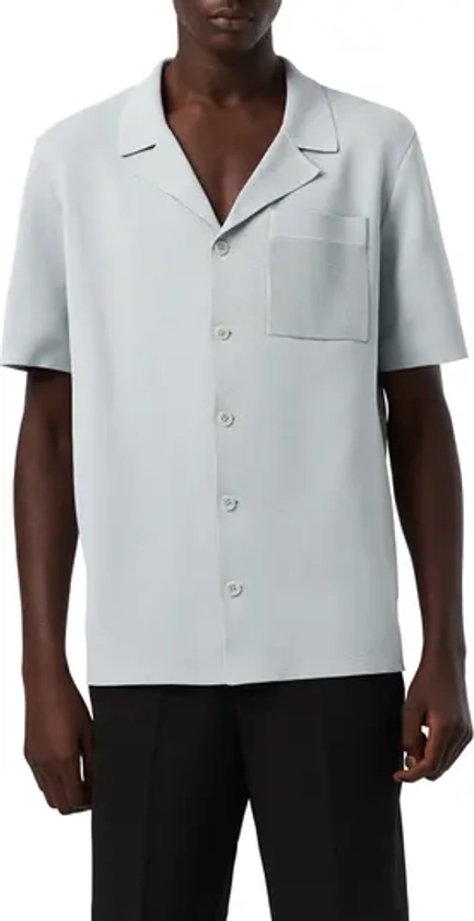 AlphaTauri Fanoa Short Sleeve Button-Up Knit Shirt | Nordstrom