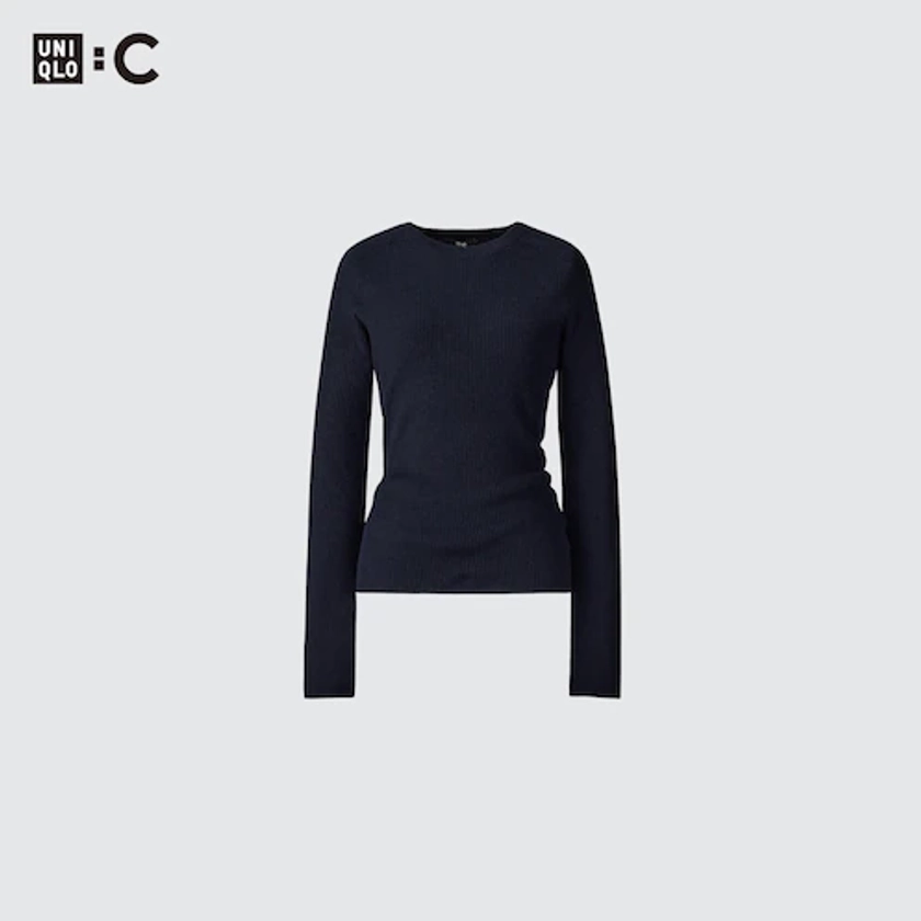 WOMEN'S 3D KNIT MERINO BLEND RIBBED SWEATER | UNIQLO CA