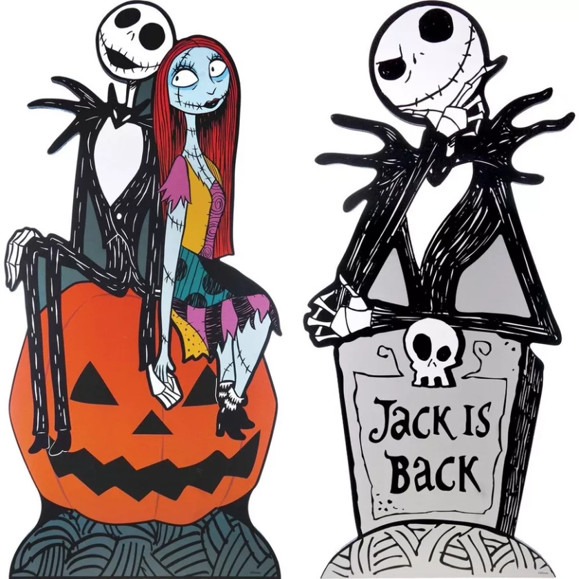 Jack Skellington or Jack & Sally MDF Sign, 30in - Disney The Nightmare Before Christmas