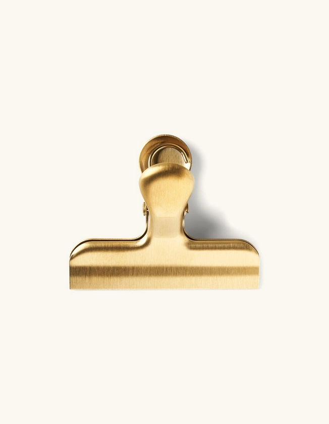 Pince à fermeture hermétique | Métal. 7,8 cm. | Gold