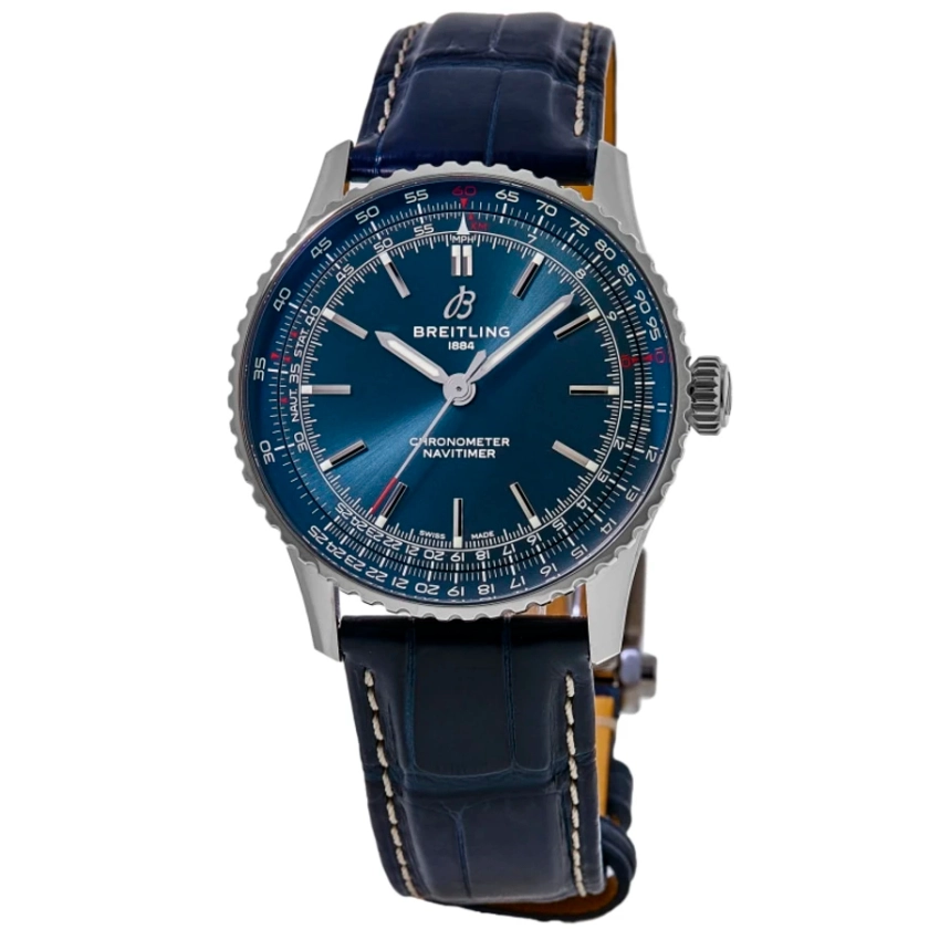 Breitling Navitimer Automatic 41 Blue Dial Alligator Leather Strap Men's Watch A17329161C1P1