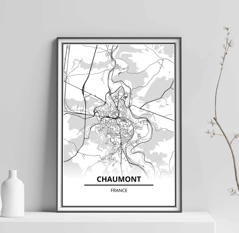 Affiche Chaumont  carte