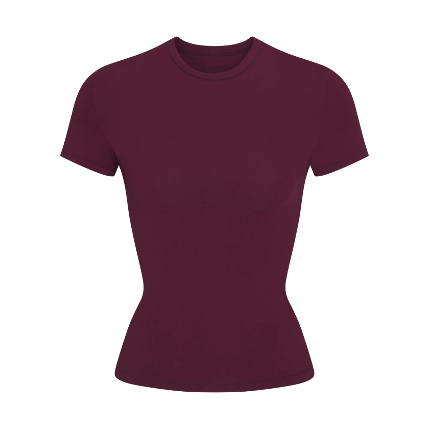 COTTON JERSEY T-SHIRT | DEEP BERRY