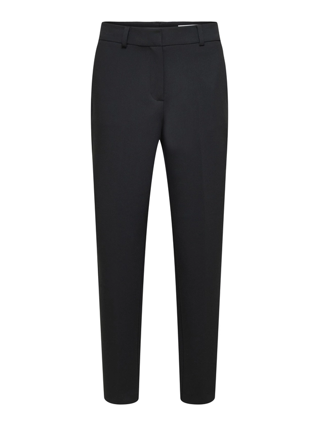 SLIM FIT CROPPED TROUSERS | Black | SELECTED FEMME®