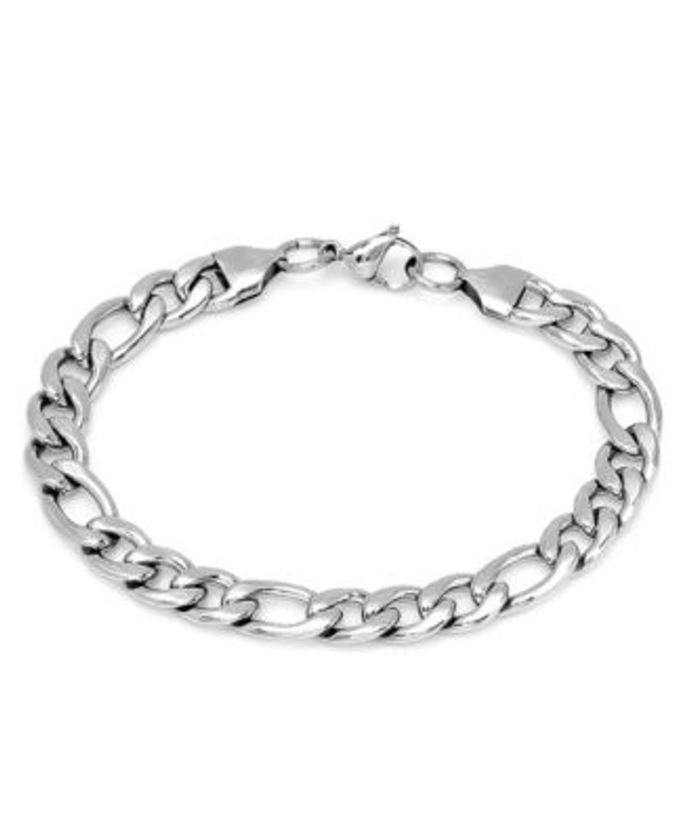 STEELTIME Men's Stainless Steel Thick Round Box Link Bracelet