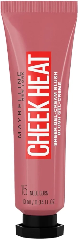 Maybelline New-York - Blush Gel Crème Effet Bonne Mine - Texture Légère - Pour Tous Types de Peaux - Cheek Heat - Teinte : 15 Nude Burn - Contenance : 10 ml