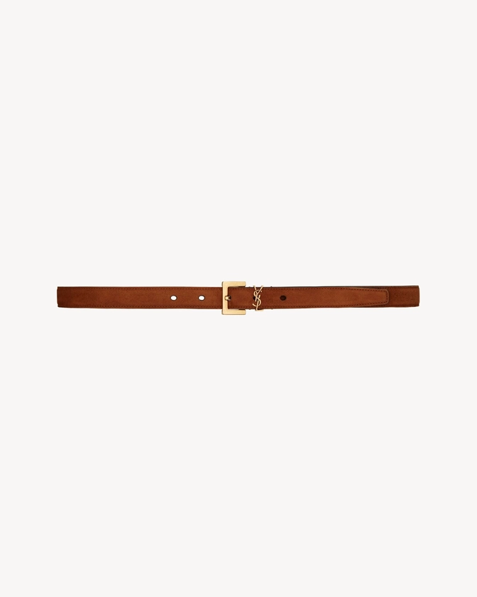 CASSANDRE THIN BELT WITH SQUARE BUCKLE IN BOX SAINT LAURENT LEATHER | Saint Laurent | YSL.com