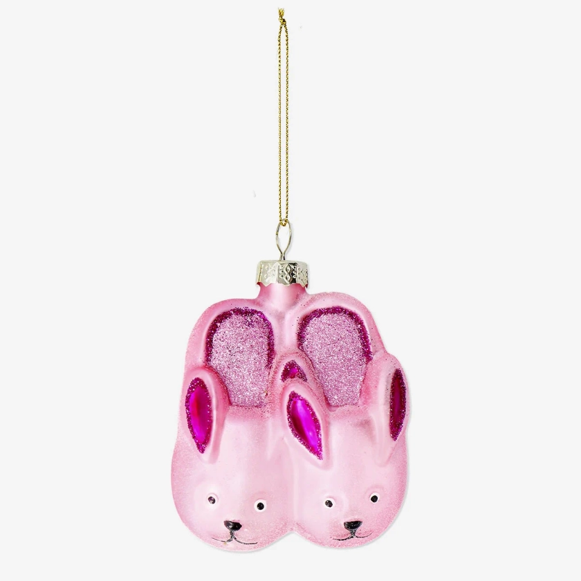 Christmas bauble - Bunny slippers