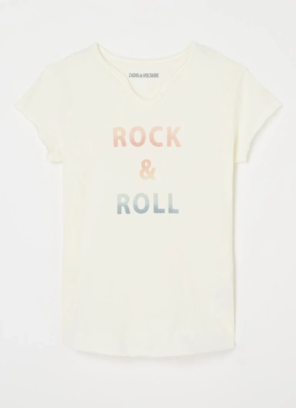 Zadig&Voltaire Boxo T-shirt met print • Gebroken wit • de Bijenkorf