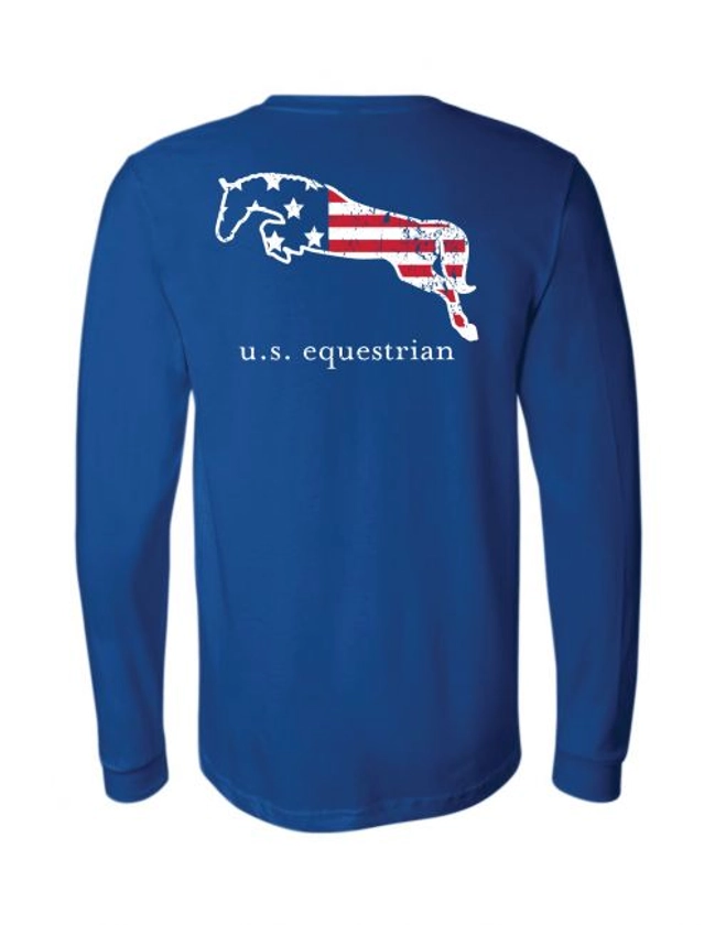 Stars and Stripes Jumping Horse Long Sleeve Tee