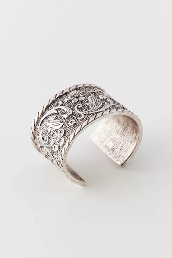 Antiqued Etched Cuff Bracelet