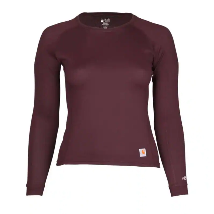 Women's Carhartt Force® Midweight Waffle Base Layer Crewneck Top | Winter Layering Clothing Essentials | Carhartt
