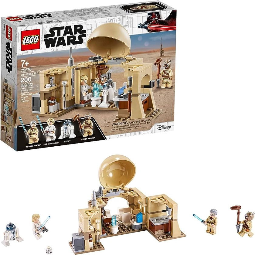 Amazon.com: LEGO Star Wars: A New Hope OBI-Wan’s Hut 75270 Hot Toy Building Kit; Super Star Wars Starter Set for Young Kids (200 Pieces) : Toys & Games