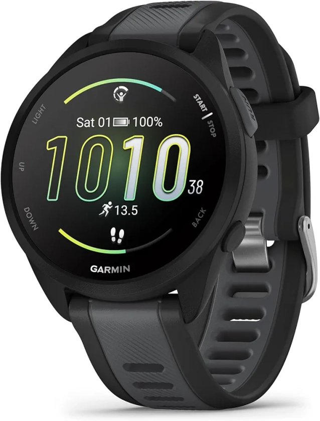 Garmin Forerunner 165 Music, Running Smartwatch, Colorful AMOLED Display, Training Metrics and Recovery Insights, Music on Your Wrist, Black