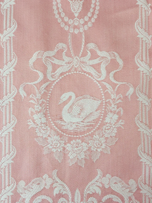 WAITLIST 1930s Rare French Swans Motif Antique Ticking Fabric SOFT Cotton Romantic Country Cottage Ticking Depot Rec-da-rosa-006 - Etsy.de
