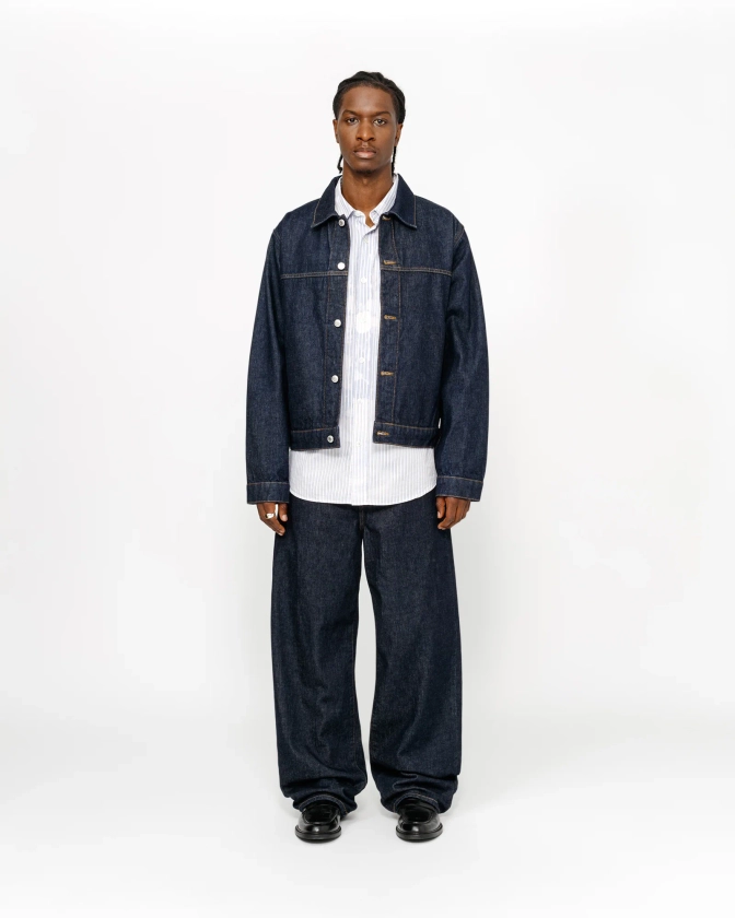 Trucker Jacket Denim in rinsed indigo – Stüssy Europe