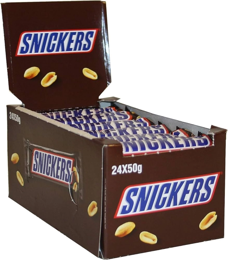 Snickkers Caramel Peanut Chocolate Bars 50g x 24 (24 Bars (1 Box))