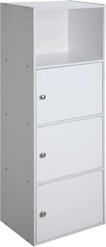 Convenience Concepts 3 Door Xtra Storage Cabinet with Shelf, White