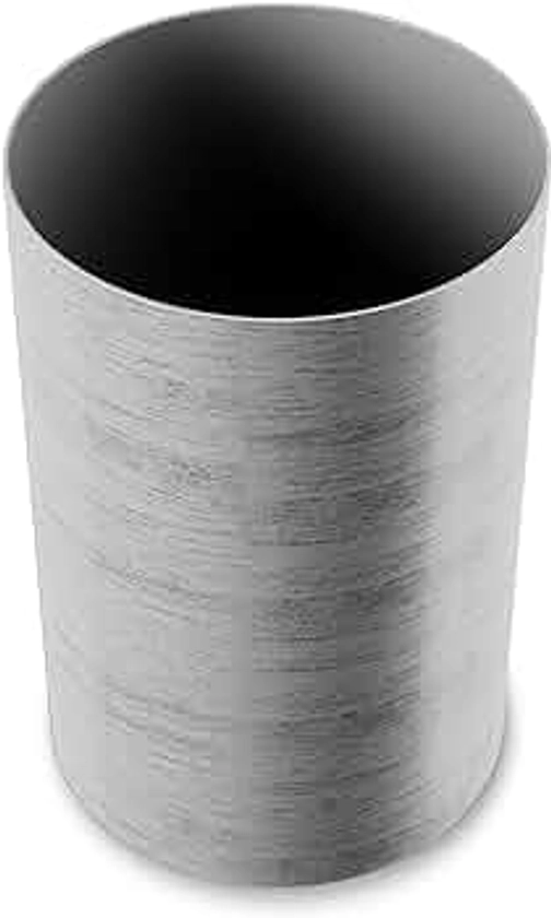 Umbra Treela Small Trash Can – Durable Garbage Can Waste Basket for Bathroom, Bedroom, Office and More | 4.75 Gallon Capacity with Stylish Graywood Exterior Finish
