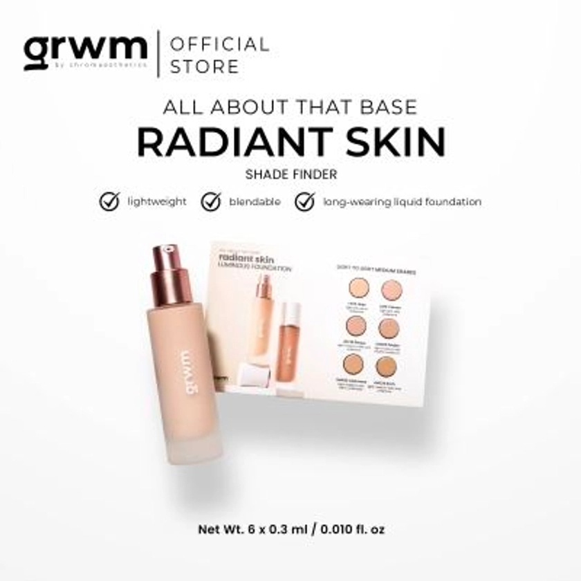 GRWM Cosmetics Shade Finder - Radiant Skin Foundation