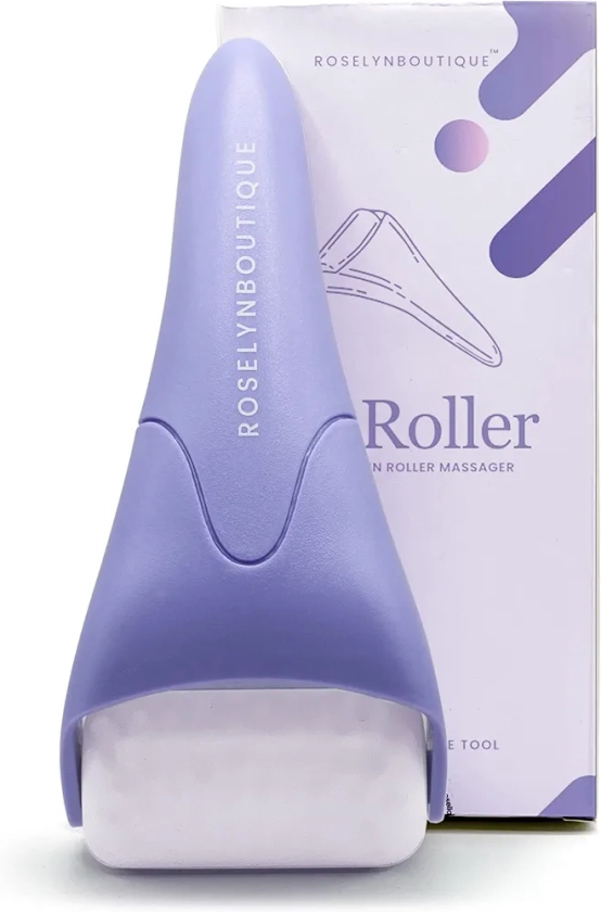 ROSELYNBOUTIQUE Cryotherapy Ice Roller for Face Reduce Wrinkles Puffiness Stick Massager - Self Care Gifts Skincare Tools Relaxation (Purple)