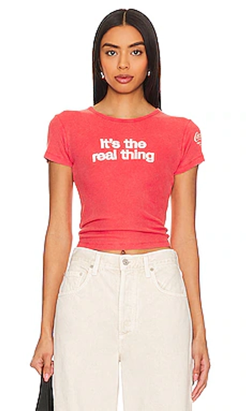The Laundry Room It's The Real Thing Baby Tee in Red from Revolve.com