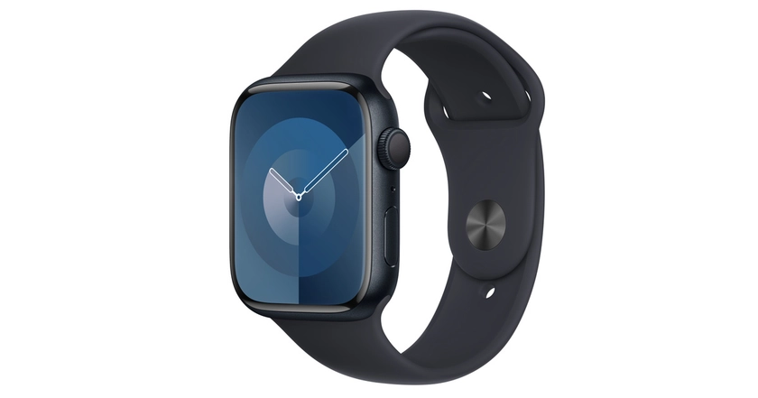 Apple Watch Series 9 GPS 45mm Midnight Aluminum Case with Midnight Sport Band - S/M