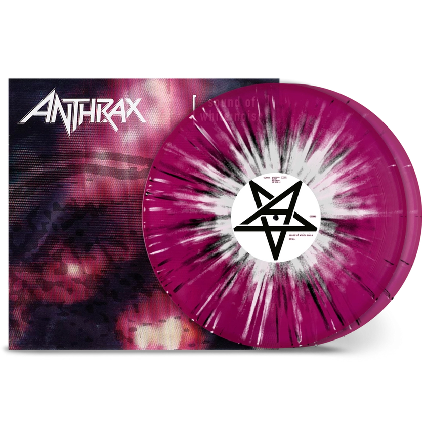 PRE-ORDER - Anthrax 'Sound Of White Noise' LP Transparent Violet White Black Splatter Vinyl - RELEASE DATE 24th May 2024