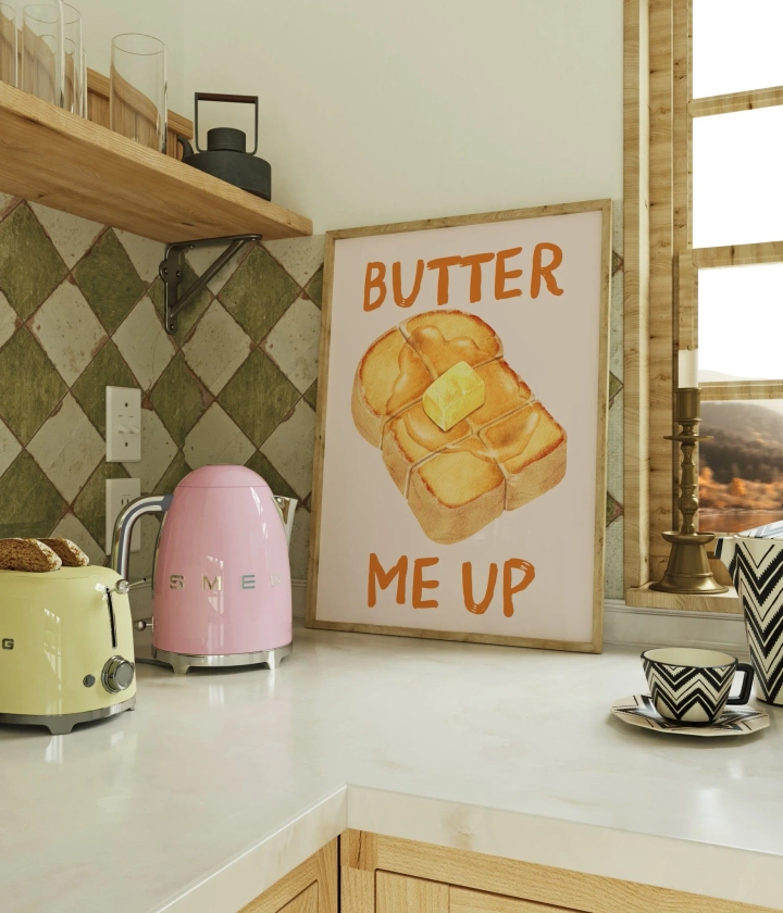 Butter Me Up Toast Print | Unique Wall Art from Moonshine Prints