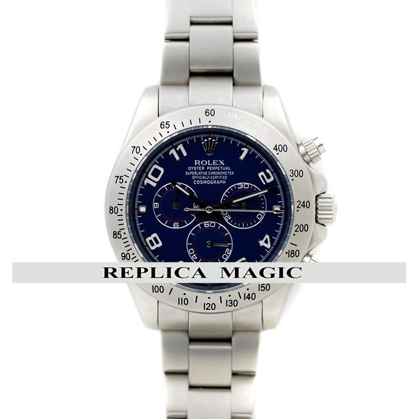 Rolex Bamford Daytona Super Matte Blue Racing Arabic Dial replica watch - Replica Magic Watch