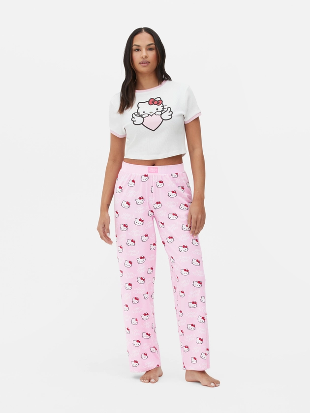 Hello Kitty Wide Leg Pyjama Bottoms