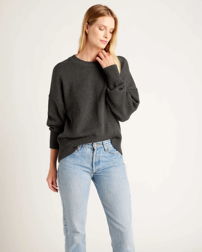 100% Organic Cotton Boyfriend Crew Sweater