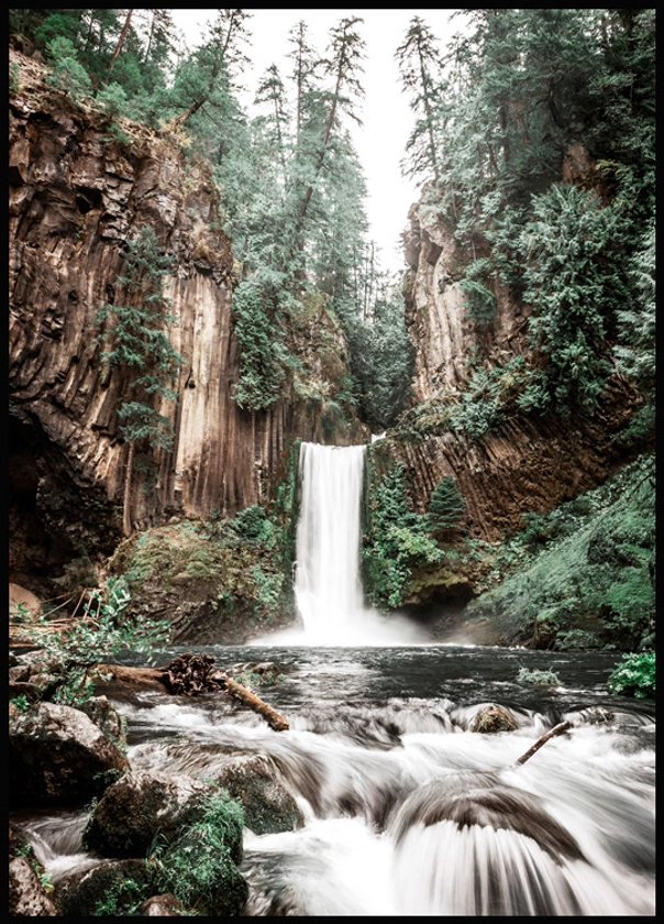 Cascade Forêt Poster