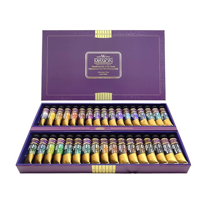 MIJELLO MISSION GOLD CLASS GRANULATED WATERCOLOUR BOX 34 TUBES - Artemiranda