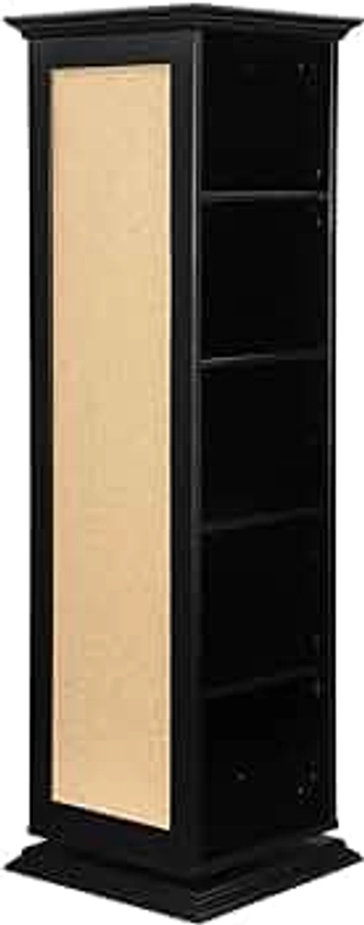 Coaster Furniture Coaster Casual Black Accent Cabinet with Storage Shelves Cork Board and Mirror 910083