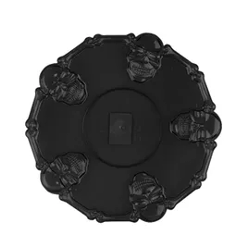 Halloween Skull Black Serving Platter