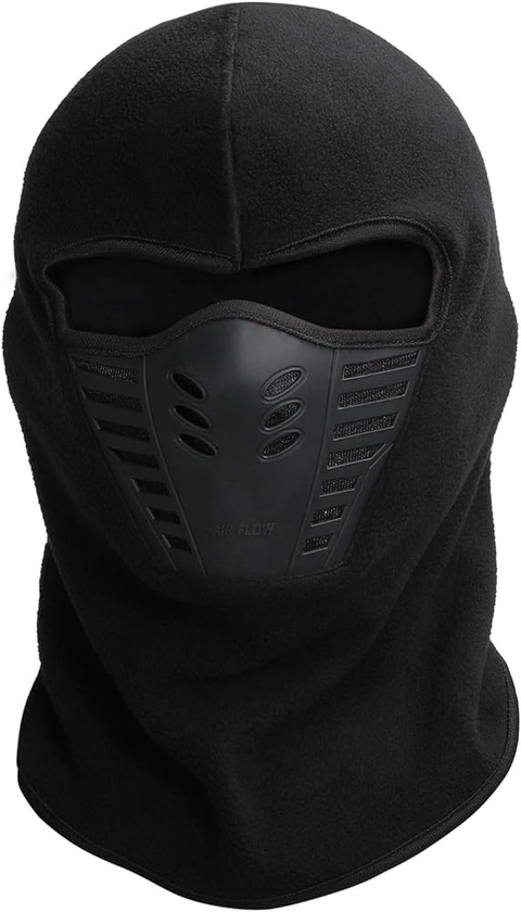 TRIXES Balaclava for Men - Airsoft Mask - Face Warmer - Bike Accessories - Neck Warmer - Ski Mask Balaclava - Ninja Mask - One Size - Black : Amazon.co.uk: Fashion