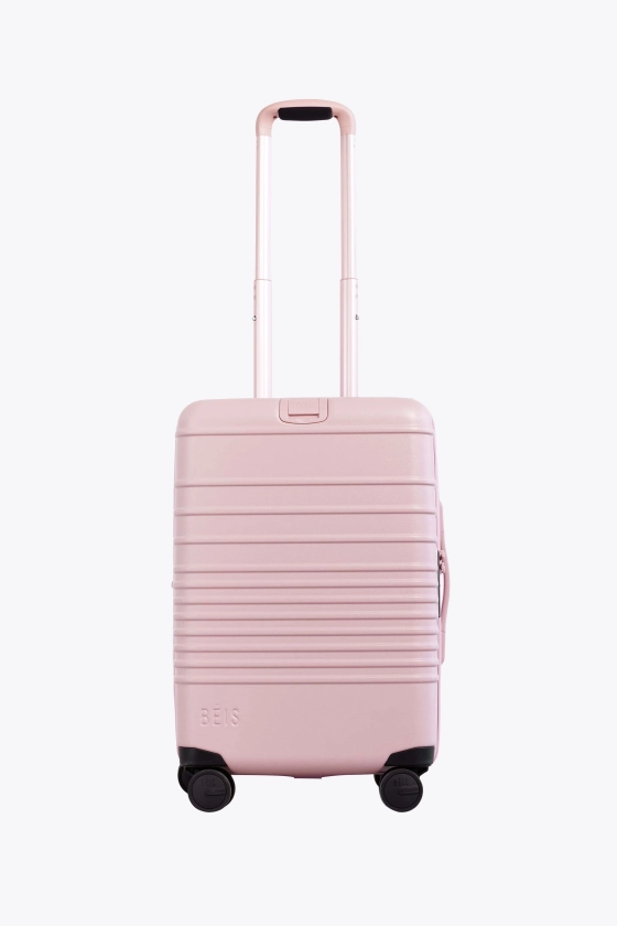 BÉIS 'The Carry-On Roller' in Atlas Pink - Pink Carry On Suitcase & Hard Shell Luggage