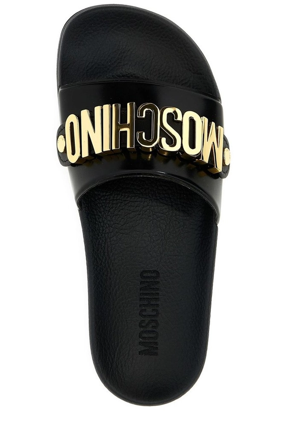 Moschino Logo Lettering Pool Slides